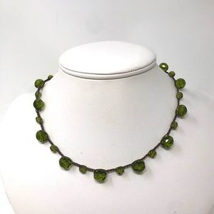 On U Macrame & Crystal Necklace